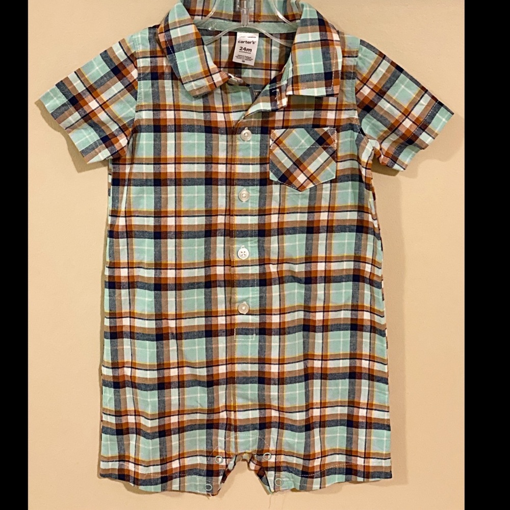 Toddler boy romper NWOT